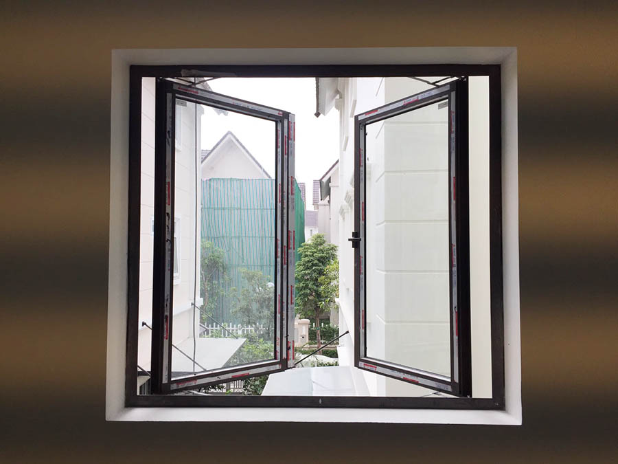 Cửa sổ 2 cánh nhôm kính dành cho phòng ngủ